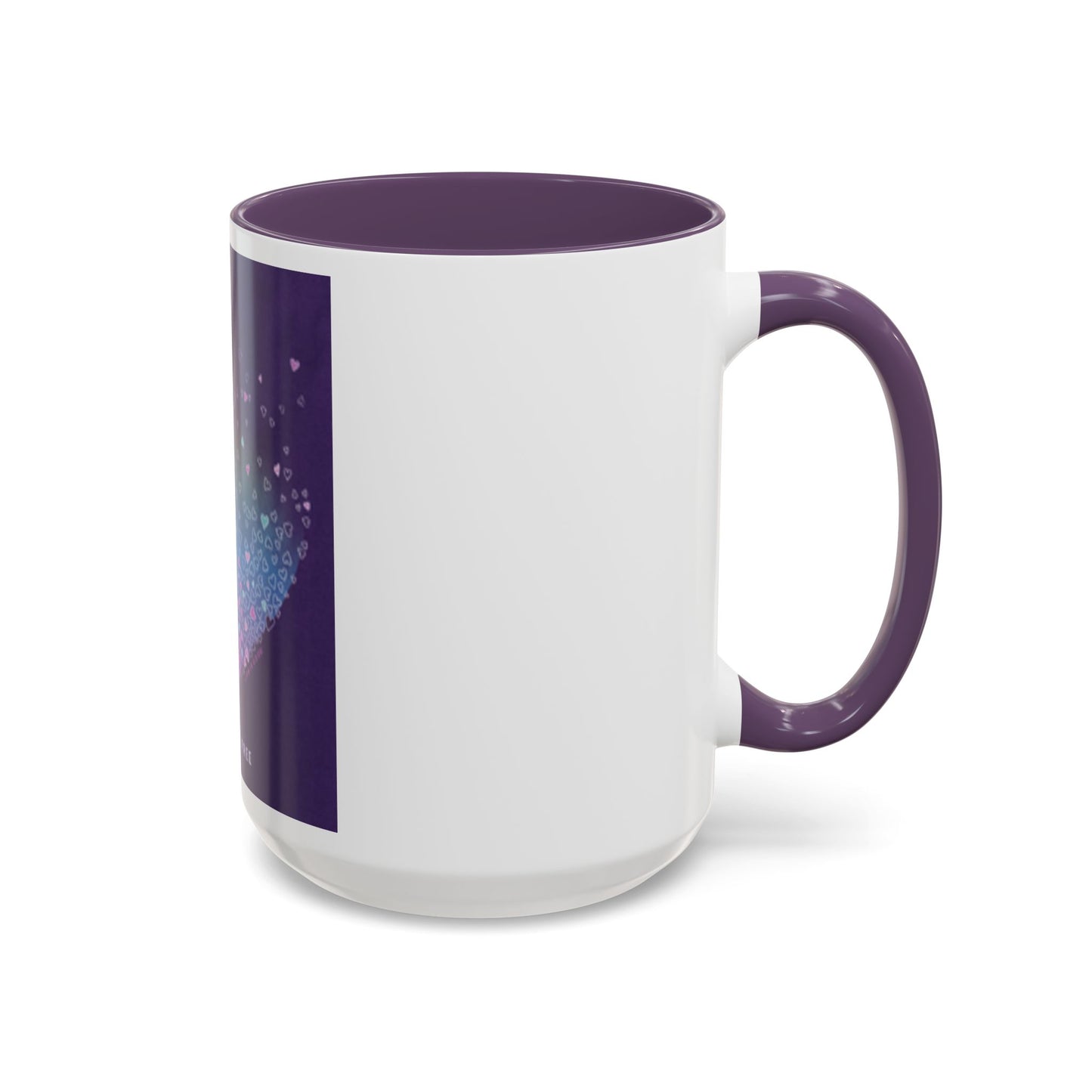 Colorful Heart Accent Coffee Mug - Perfect Gift for Loved Ones