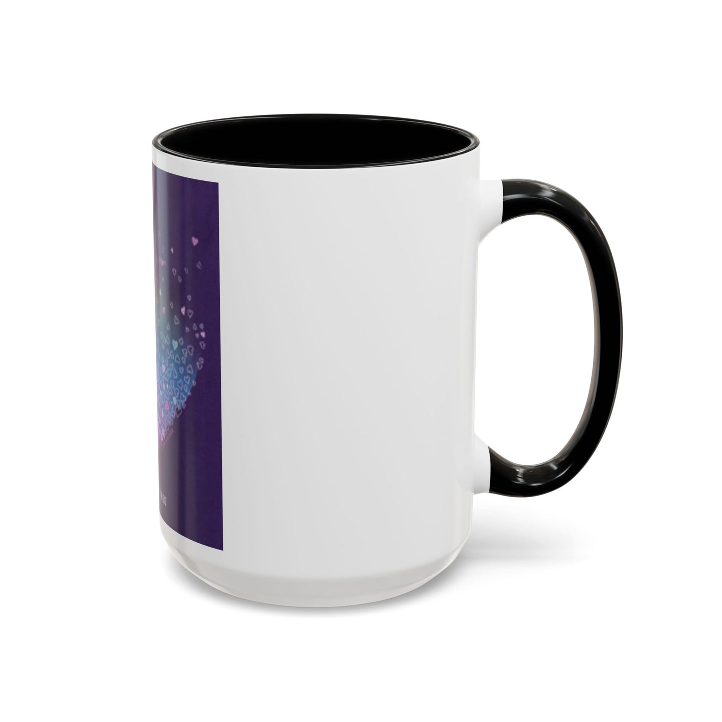 Colorful Heart Accent Coffee Mug - Perfect Gift for Loved Ones