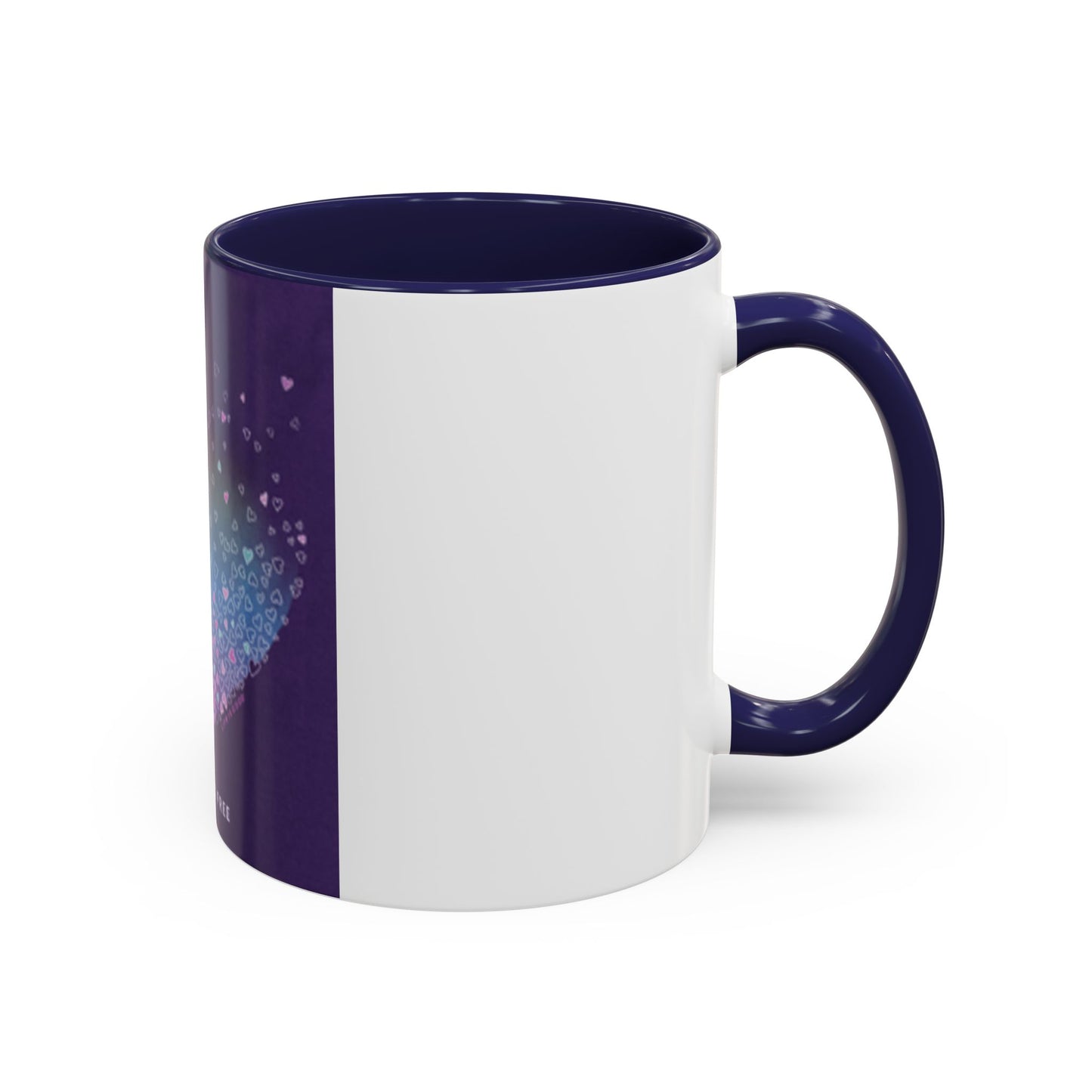 Colorful Heart Accent Coffee Mug - Perfect Gift for Loved Ones