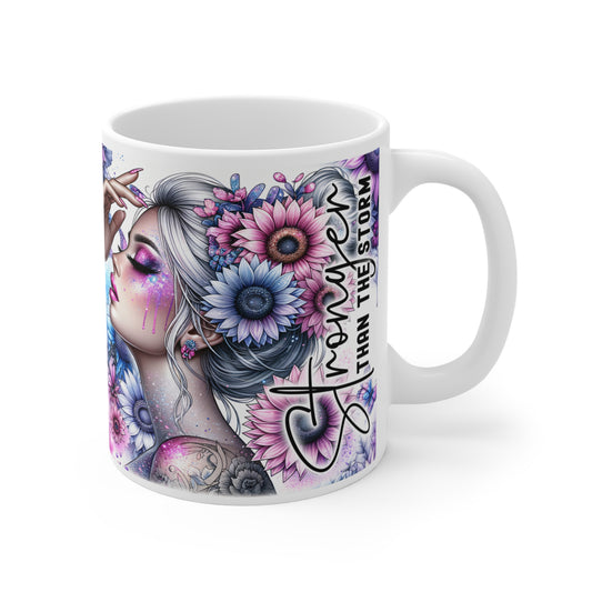 Ceramic Mug - Stronger Than the Storm – Empowerment in Every Sip Start your day with resilience and grace.