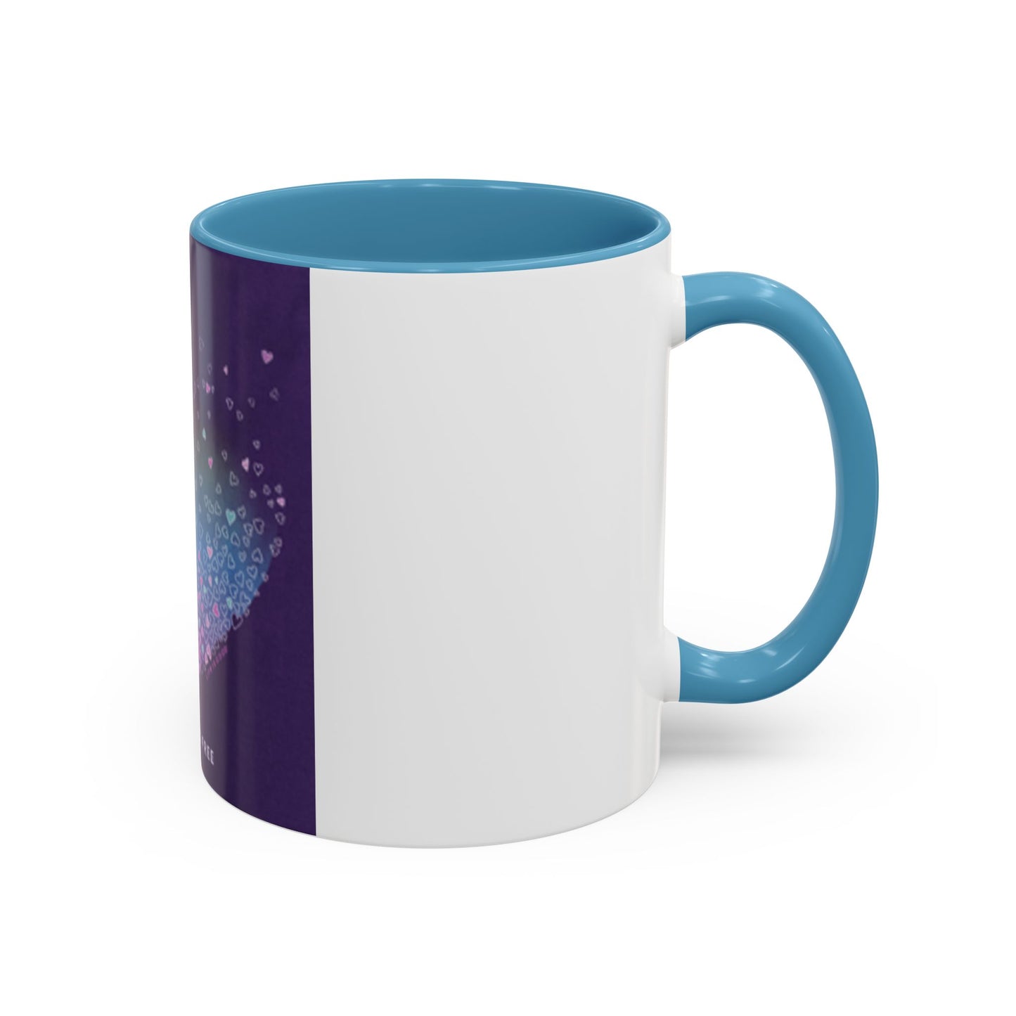Colorful Heart Accent Coffee Mug - Perfect Gift for Loved Ones