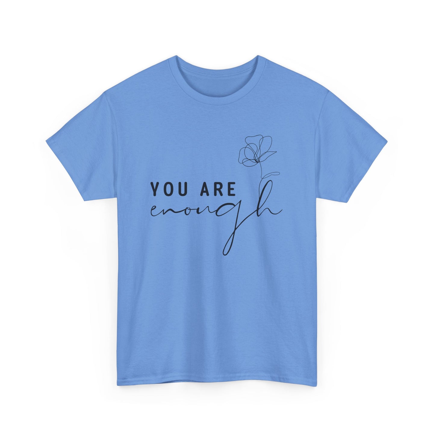 You Are Enough Unisex Heavy Cotton Tee - Inspirational Apparel for Everyday Comfort
