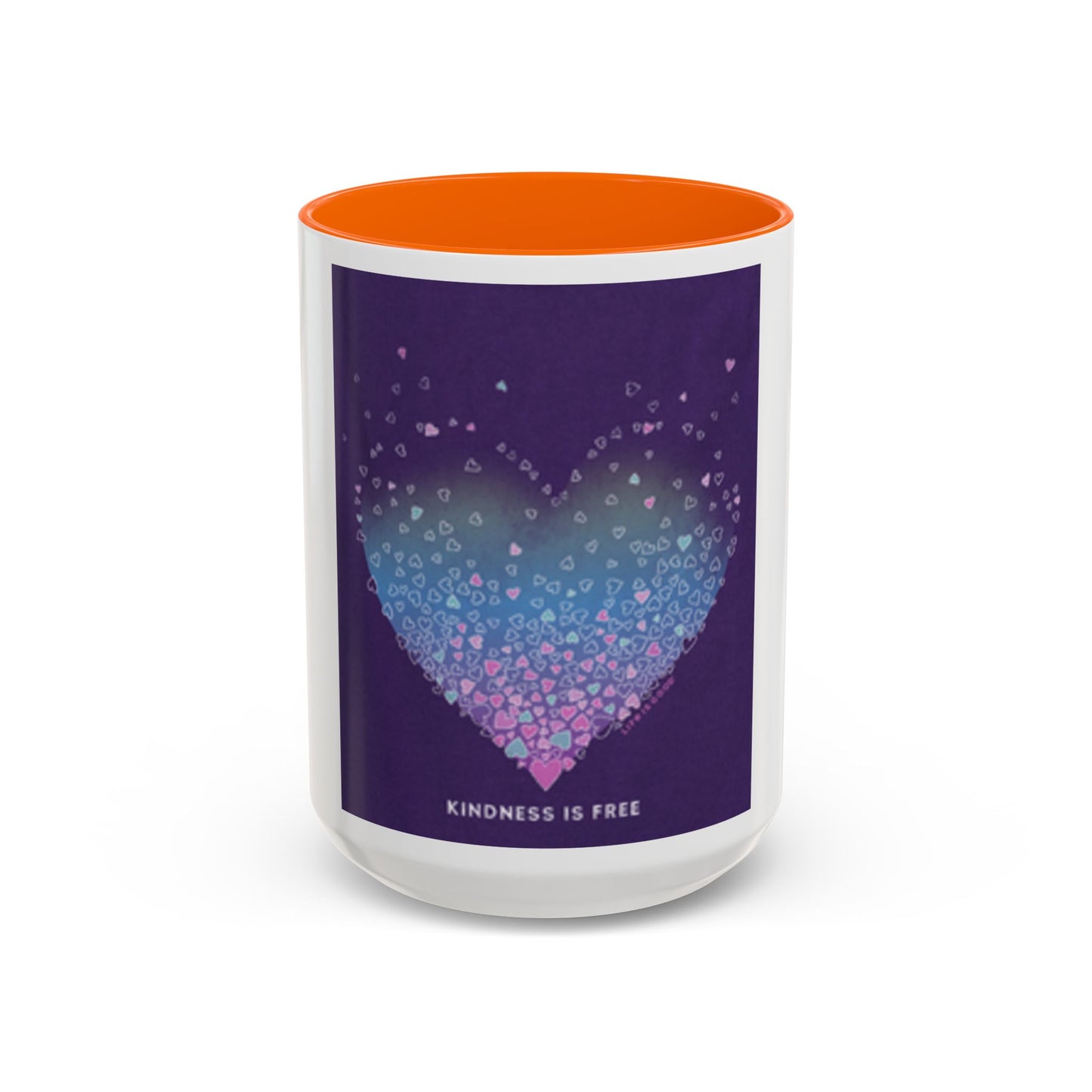 Colorful Heart Accent Coffee Mug - Perfect Gift for Loved Ones